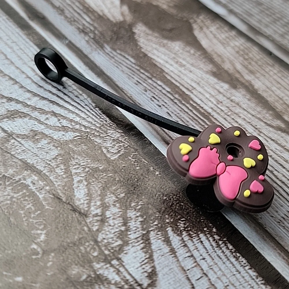 Minnie Mouse Donut Straw Topper - Picture 2 of 5